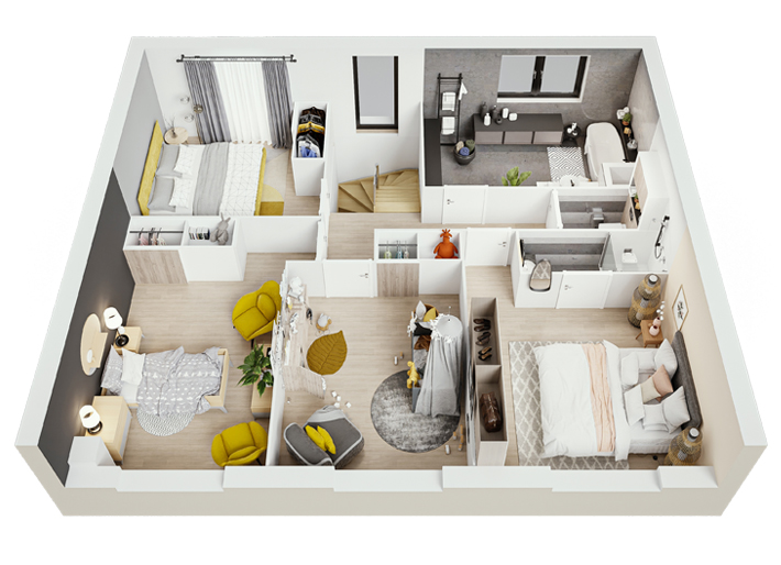 Plan maison T5 étage à vienne