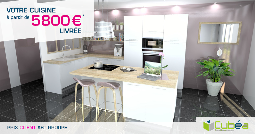 Cuisine avec ilot central